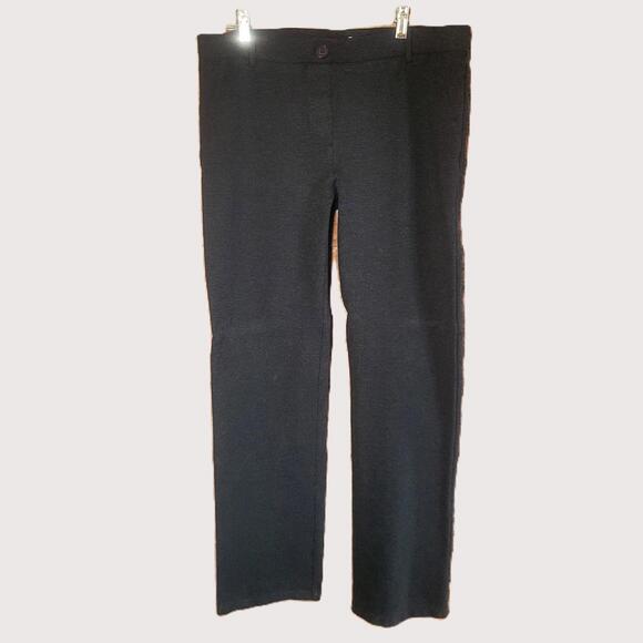 Betabrand Pants - Betabrand Straight-Leg Classic Dress Pant Yoga Pants Charcoal Gray Heather - XL